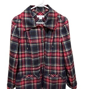 Pendleton Women’s Black Watch Plaid Wool Jacket Sz XL